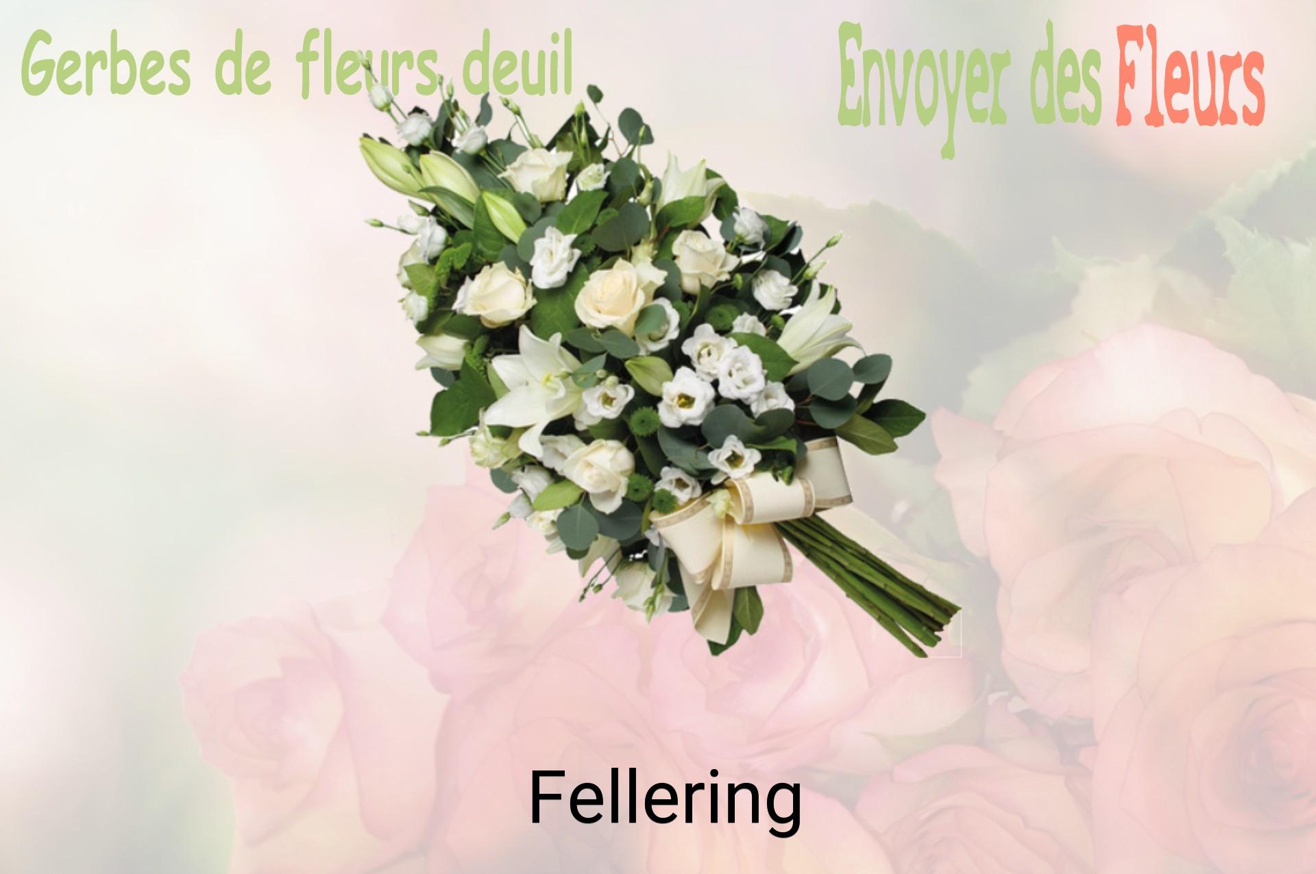 Gerbe de fleurs de deuil livrée à Fellering